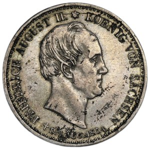 Germany, Kingdom of Saxony, Friedrich Augustus II, 1/3 Thaler posthumous Dresden 1854