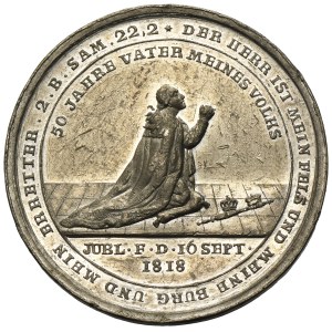 Germany, Kingdom of Saxony, Friedrich August I, Medal of the 50th Anniversary of Reign 1818