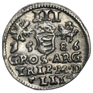 Stephen Bathory, 3 groschen Vilnius 1586