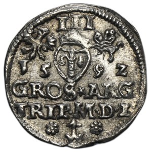 Sigismund III Vasa, 3 Groschen Vilnius 1592 - SIGIS