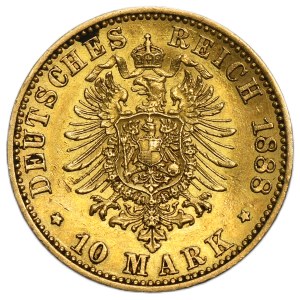 Germany, Kingdom of Prussia, Friedrich III, 10 Mark Berlin 1888 A