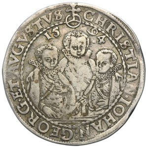 Germania, Elettorato di Sassonia, Cristiano II, Giovanni Giorgio I e Augusto, tallero di Dresda 1594 HB