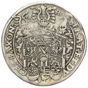 Germania, Elettorato di Sassonia, Cristiano II, Giovanni Giorgio I e Augusto, tallero di Dresda 1594 HB