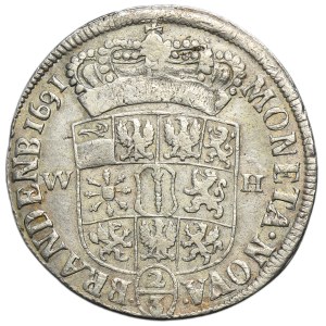 Germany, Brandenburg-Prussia, Friedrich III, 2/3 Thaler (gulden) Emmerich 1691 WH