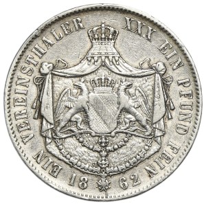 Germany, Grand Duchy of Baden, Friedrich I, Karlsruhe Thaler 1862