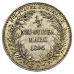 Germany, German New Guinea, Wilhelm II, 1/2 Mark Berlin 1894 A