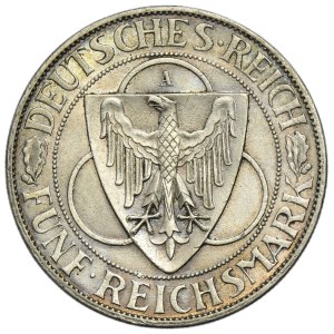Německo, Výmarská republika, 5 marek, Berlín 1930 A – Osvobození Porýní