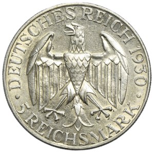Germany, Weimar Republic, 5 Mark Munich 1930 D - Graf Zeppelin
