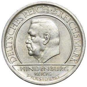 Germany, Weimar Republic, 5 Mark Berlin 1929 A - Weimar Oath