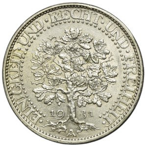 Germany, Weimar Republic, 5 Mark Berlin 1931 A - Oak