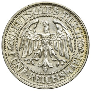 Germany, Weimar Republic, 5 Mark Berlin 1931 A - Oak