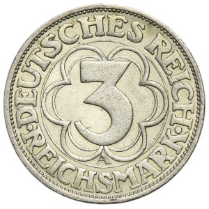 Germany, Weimar Republic, 3 Mark Berlin 1927 A - Nordhausen