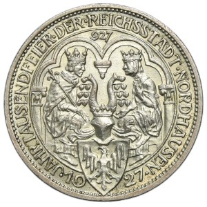 Germany, Weimar Republic, 3 Mark Berlin 1927 A - Nordhausen
