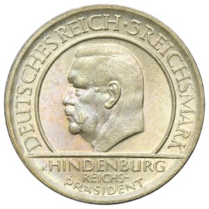 Germany, Weimar Republic, 3 Mark Munich 1929 D - Weimar Oath