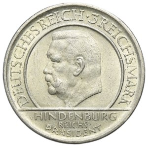 Germany, Weimar Republic, 3 Mark Stuttgart 1929 F - Weimar Oath