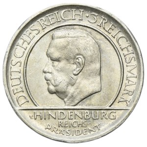 Germany, Weimar Republic, 3 Mark Hamburg 1929 J - Weimar Oath