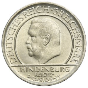 Germany, Weimar Republic, 3 Mark Munich 1929 D - Weimar Oath
