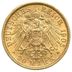 Germany, Kingdom of Bavaria, Otto, 20 Mark Munich 1905 D