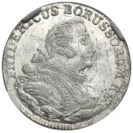 Germany, Kingdom of Prussia, Friedrich II, 6 Groschen Königsberg 1757 E - NGC MS62