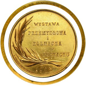 Galicia, Medal of the Industrial and Agricultural Exhibition in Buczacz 1905 - with a dedication to Count Potocki