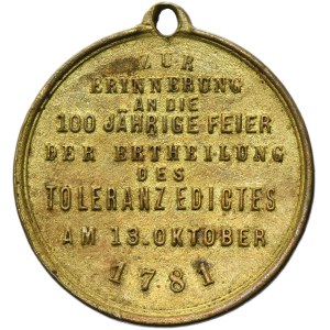Galicia, Joseph II, Medal of the 100th Anniversary of the Edict of Tolerance 1881