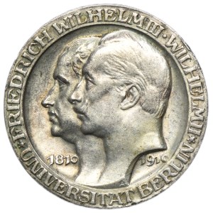 Nemecko, Pruské kráľovstvo, Viliam II., 3 marky, Berlín 1910
