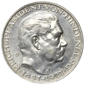 Germany, Weimar Republic, Paul von Hindenburg Medal 1927 D