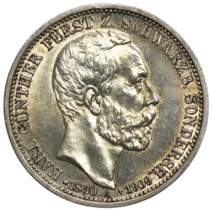 Germany, Schwarzburg-Sondershausen, Karol Günther, 3 posthumous Mark Berlin 1909 A