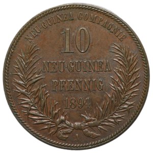 Germany, German New Guinea, Wilhelm II, 10 Pfennig Berlin 1894 A