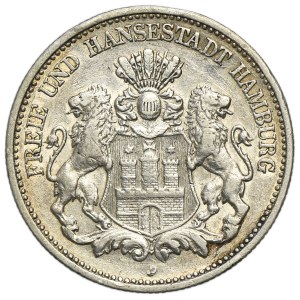 Germany, City of Hamburg, 2 Marks 1902 J
