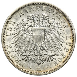 Germany, City of Lübeck, 3 Mark Berlin 1909 A