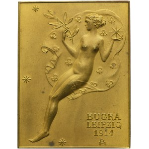 Plaque International Exhibition of the Book Industry and Graphic Arts 1914