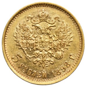 Russia, Nicholas II, 5 Rouble Petersburg 1898 АГ