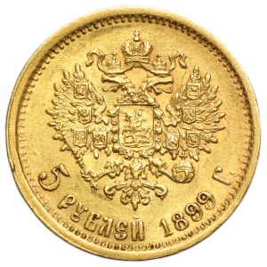 Russland, Nikolaus II., 5 Rubel, St. Petersburg 1899, ЭБ