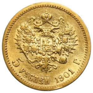 Russia, Nicholas II, 5 Rouble Petersburg 1901 ФЗ