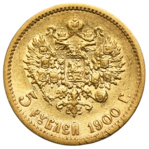 Russia, Nicholas II, 5 Rouble Petersburg 1900 ФЗ