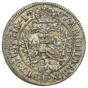 Śląsk, Panowanie habsburskie, Józef I, 3 Krajcary Wrocław 1707 FN