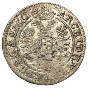 Slesia, Regno degli Asburgo, Leopoldo I, 3 krajcary, Breslavia 1661 GH