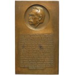 Plaque Józef Piłsudski 1931 - Aumiller, signed