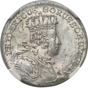 Śląsk, Panowanie pruskie, Fryderyk II, Szóstak Wrocław 1756 B - NGC MS63