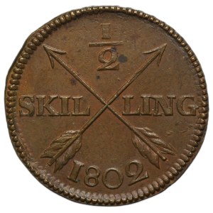 Sweden, Gustav IV Adolf, 1/2 Skilling Avesta 1802