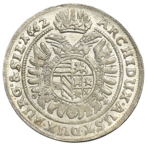 Silesia, Habsburg rule, Leopold I, 15 Kreuzer Breslau 1662 GH