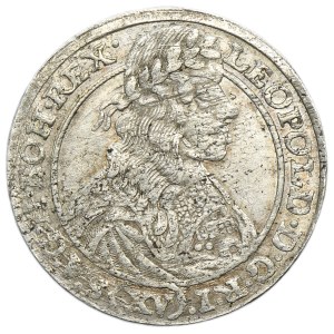 Silesia, Habsburg rule, Leopold I, 15 Kreuzer Breslau 1664 GH
