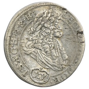 Silesia, Habsburg rule, Leopold I, 15 Kreuzer Breslau 1694 MMW
