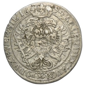 Silesia, Habsburg rule, Leopold I, 15 Kreuzer Breslau 1694 MMW