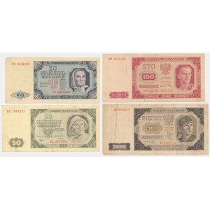 Set, 20–500 zlotych, 1948 (4 pieces)