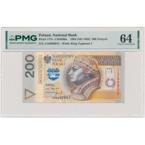 200 zlotych, 1994 - AA - PMG 64