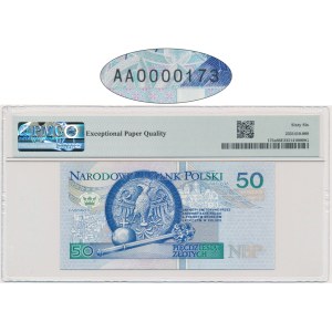 50 złotych 1994 - AA 0000173 - PMG 66 EPQ - niski numer