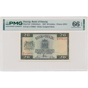 Danzig, 20 Gulden 1937 - K/A - PMG 66 EPQ