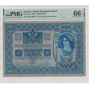 Rakousko, 1 000 korun, 1902 – PMG 66 EPQ
